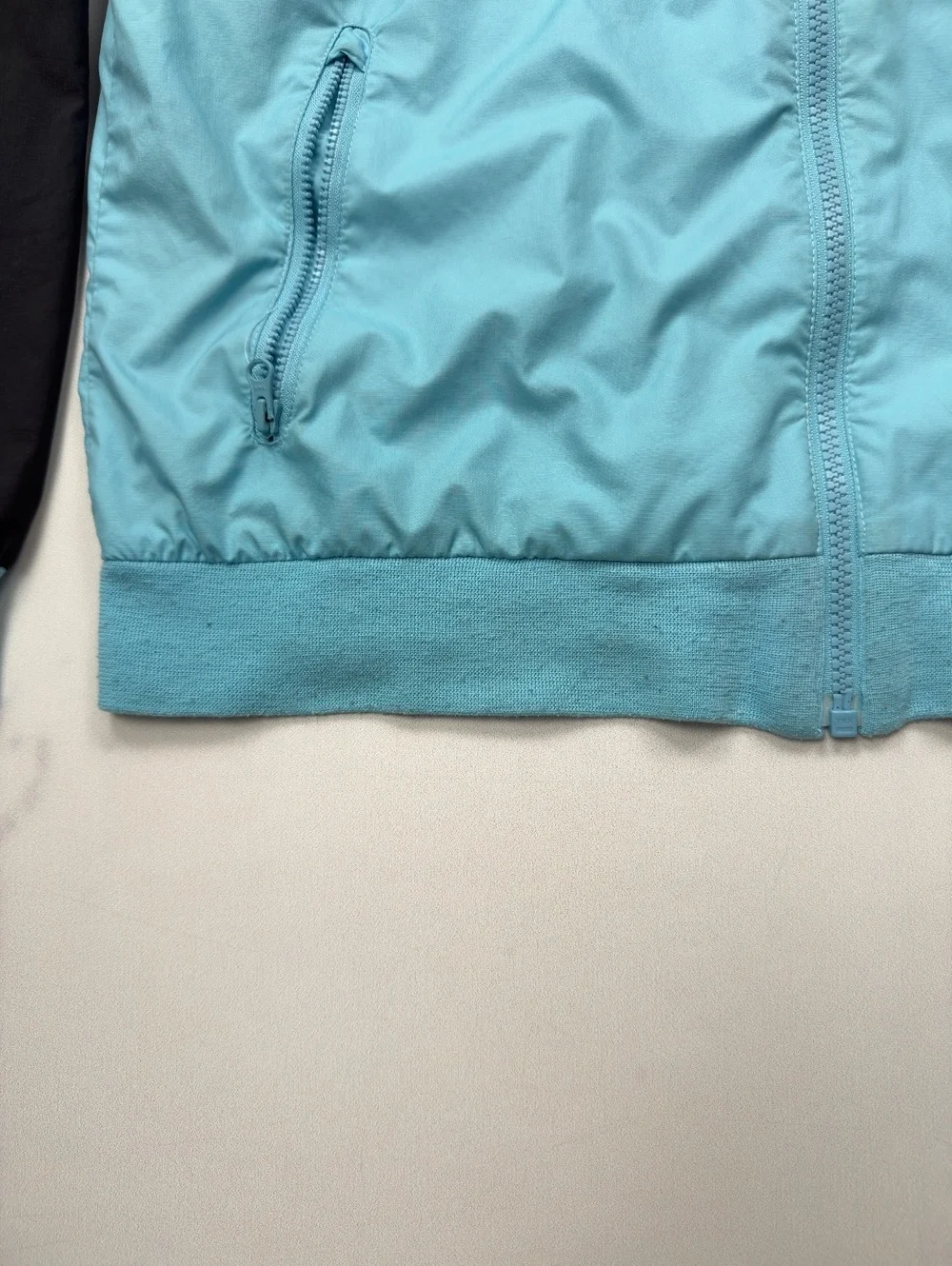 Nike Windbreaker Jacket Blue Black Colorblock Hooded - Boys Large